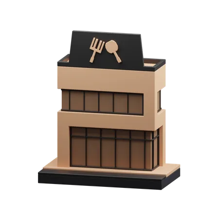 Restaurant building  3D Icon