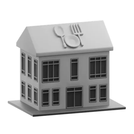 Restaurant building  3D Icon