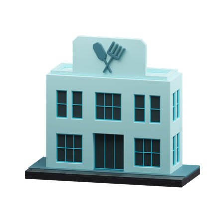 Restaurant building  3D Icon