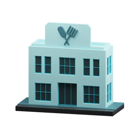 Restaurant building  3D Icon