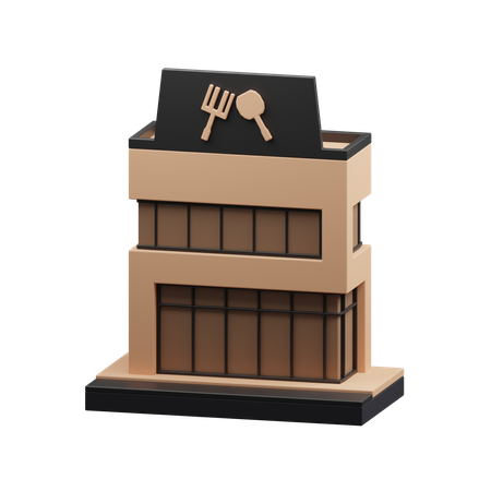 Restaurant building  3D Icon