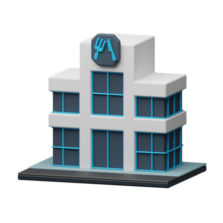 Restaurant building  3D Icon