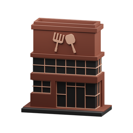 Restaurant building  3D Icon