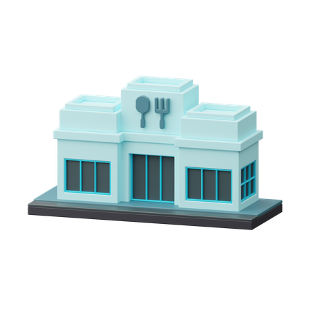 Restaurant building  3D Icon