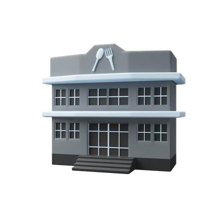 Restaurant Building  3D Icon