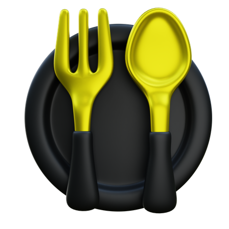 Restaurant Dishware  3D Icon