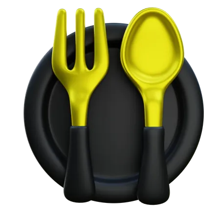 Restaurant Dishware  3D Icon