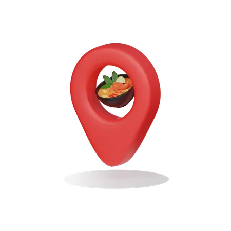 Emplacement du restaurant  3D Icon