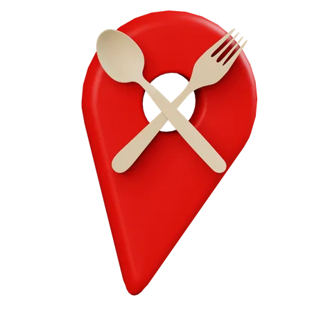 Restaurant Food Pickup Pin  3D Icon