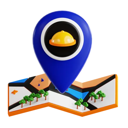 Restaurant Location  3D Icon