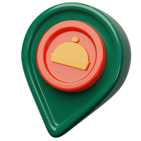 レストランの場所  3D Icon