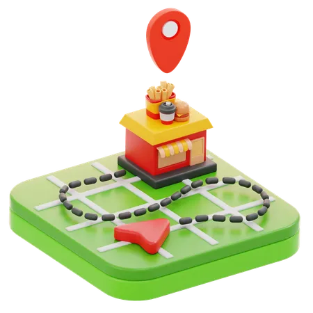 Restaurant Location  3D Icon