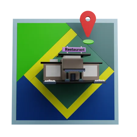 Restaurant Location  3D Icon