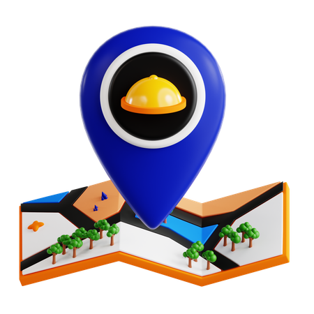 Restaurant Location  3D Icon