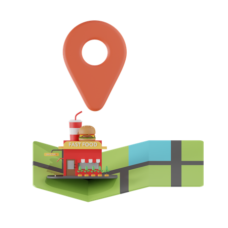 Restaurant Location  3D Icon