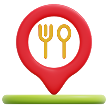 Restaurant Location 3D Icon