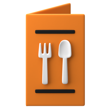 Restaurant Menu  3D Icon