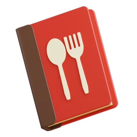 3 D Restaurant Book Menu Icon Illustration With Transparent Background 3D Icon
