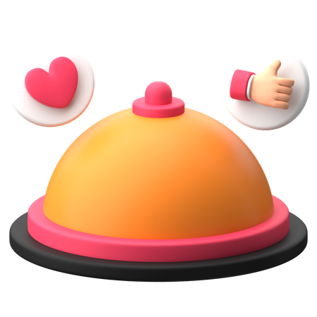 レストランレビュー  3D Icon