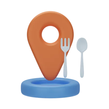 Restaurantstandort  3D Icon