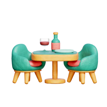 Restaurant Table  3D Icon