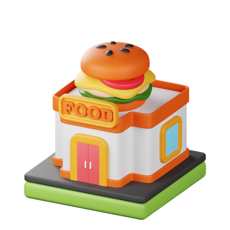 Restaurante fast food  3D Icon