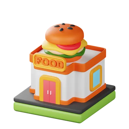 Restaurante fast food  3D Icon