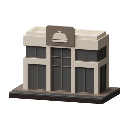 Edificio de restaurante  3D Icon