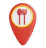 pin de ubicación del restaurante