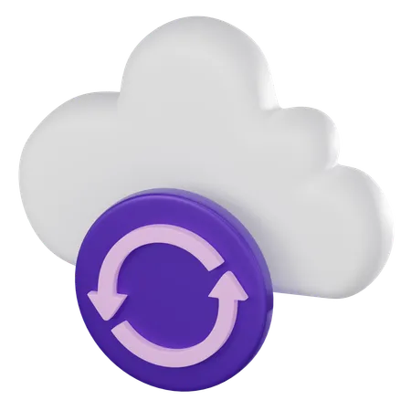 Restauration dans le cloud  3D Icon