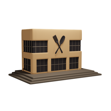 Restaurenat Building  3D Icon