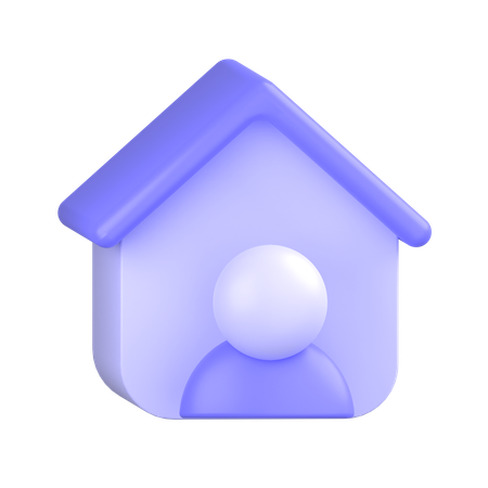 Rester à la maison  3D Icon