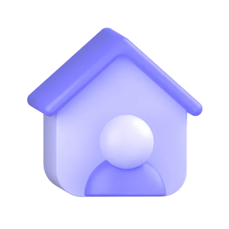 Rester à la maison  3D Icon