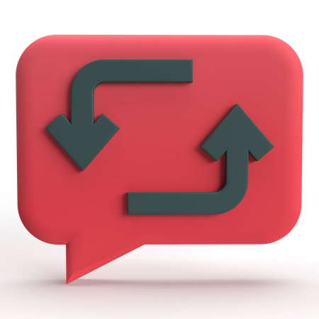 Restore Chat  3D Icon