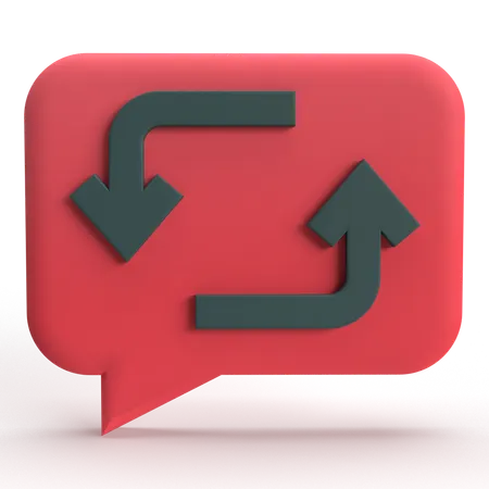 Restore Chat  3D Icon