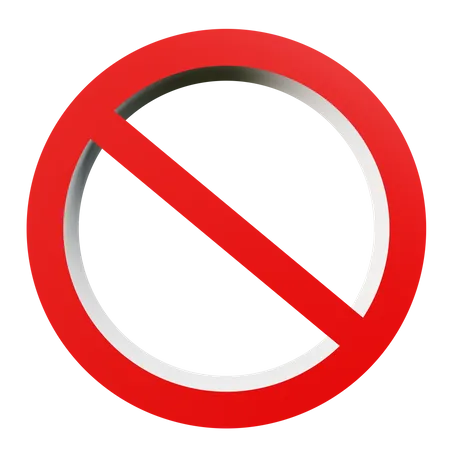 Restricted  3D Icon