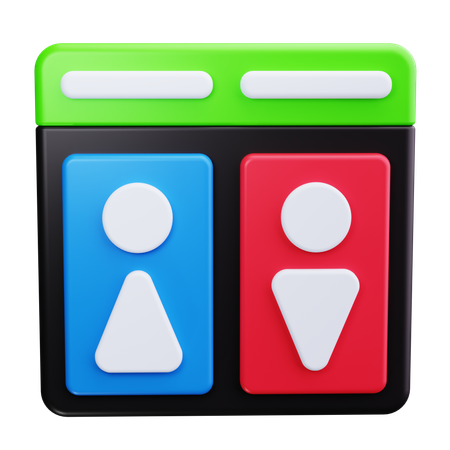 Restroom  3D Icon