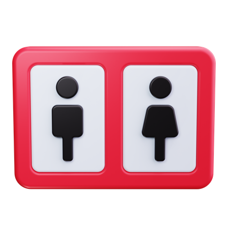 Restroom Sign  3D Icon