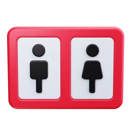 Restroom Sign  3D Icon