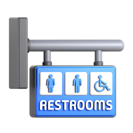 화장실 3D Icon