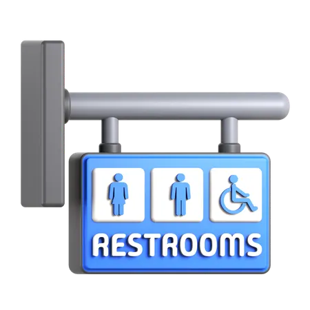 Restrooms  3D Icon