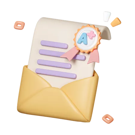 Result Mail  3D Icon