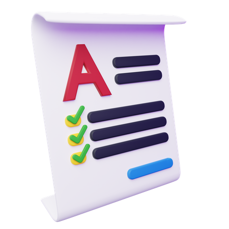 Result Sheet  3D Icon