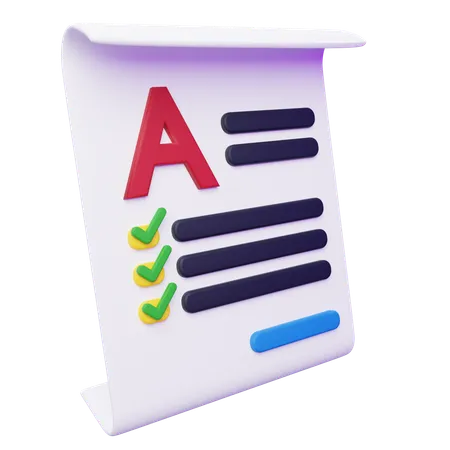 Result Sheet  3D Icon