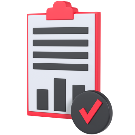 Result Sheet  3D Illustration