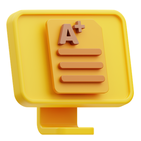 Resultado del examen en línea  3D Icon