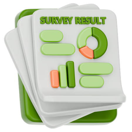 Gráfico de resultados de la encuesta  3D Icon