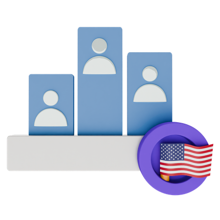 Résultats du vote aux États-Unis  3D Icon