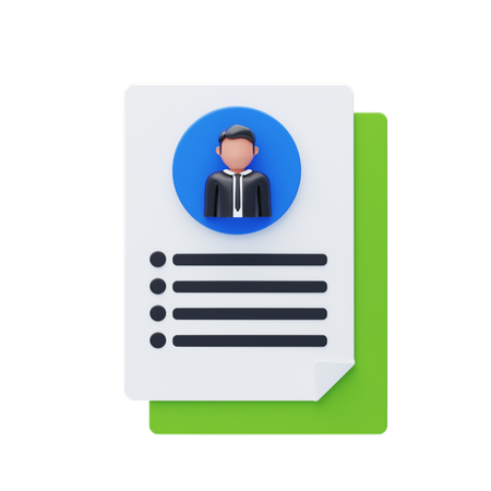 Resume  3D Icon