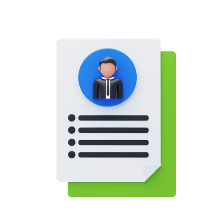 Resume  3D Icon